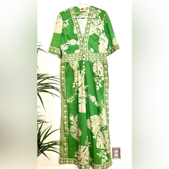 Farm Rio Monstera Wide Leg Jumpsuit - Picture 4 of 11